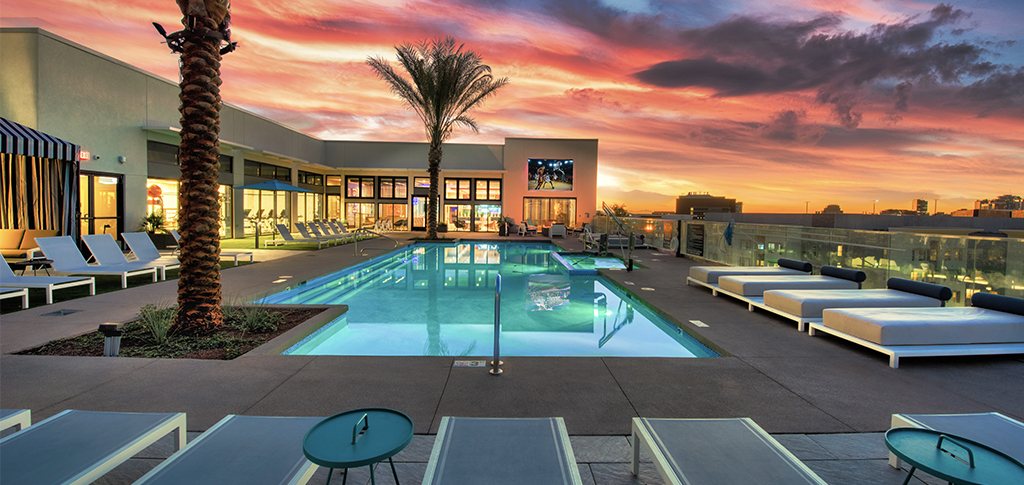 Rooftop resort-style pool