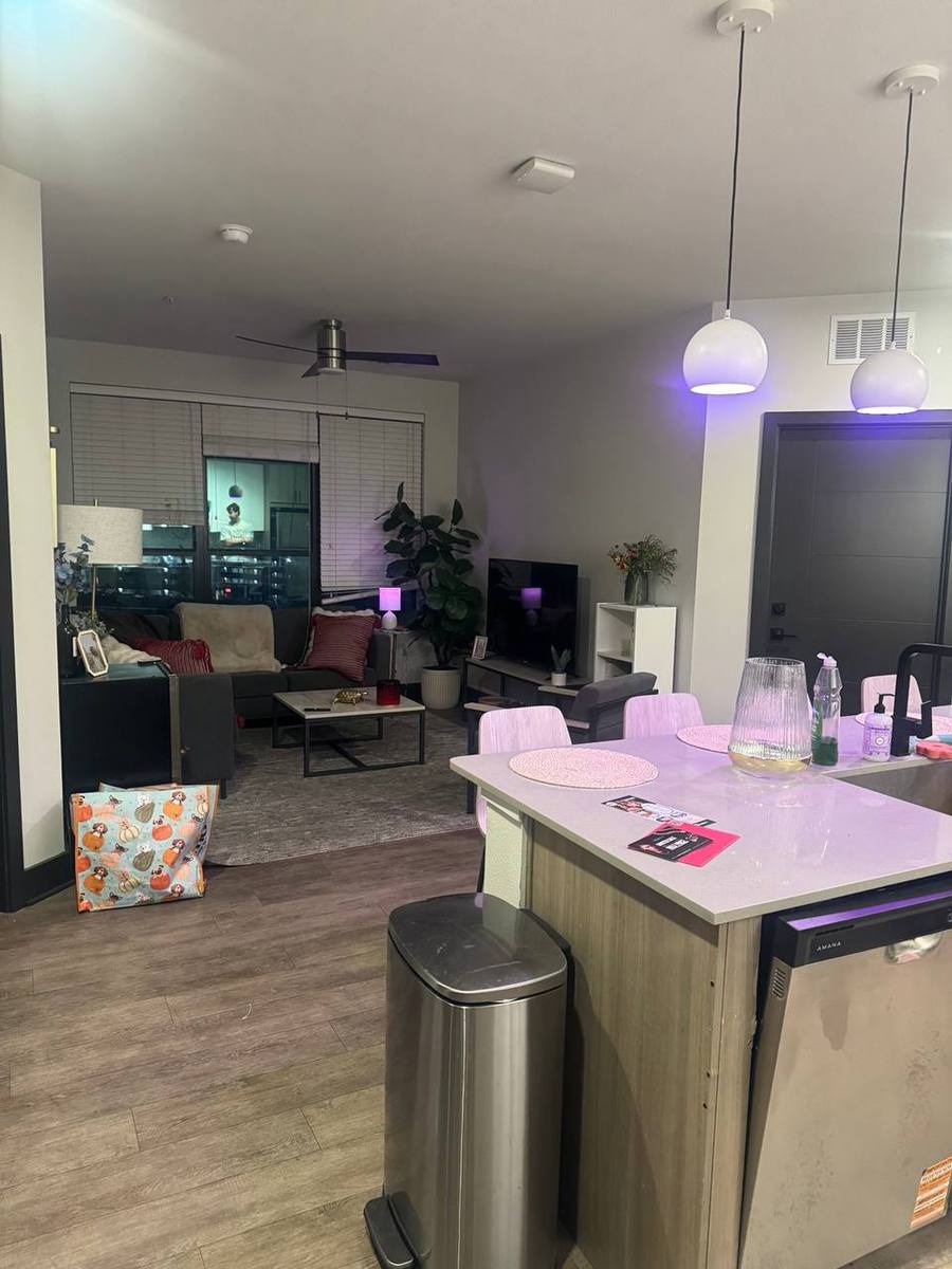 Full kitchen view with stainless appliances